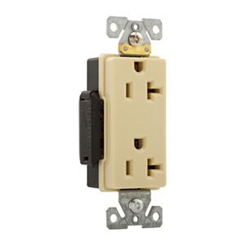 Main product image of Arrow Hart Industrial Duplex Receptacle, #14-10 Awg 20A 125V, Ivory, 5-20R, Duplex, 6362V