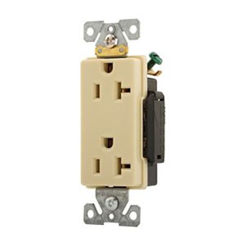 Main product image of Arrow Hart Industrial Duplex Receptacle, #14-10 Awg 20A 125V, Ivory, 5-20R, Duplex, 6362V
