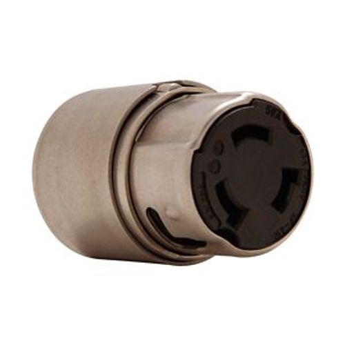 Main product image of Corrosion Resistant Locking Connector, #12-6Awg, 50A, Marine, 125/250V,Armored, 3-Pole, 4-Wire, 63CR64