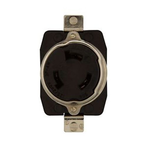 Main product image of Corrosion Resistant Locking Receptacle, #12-6Awg 50A, Marine, 125/250V, Black, 3-Pole, 4-Wire, 63CR69