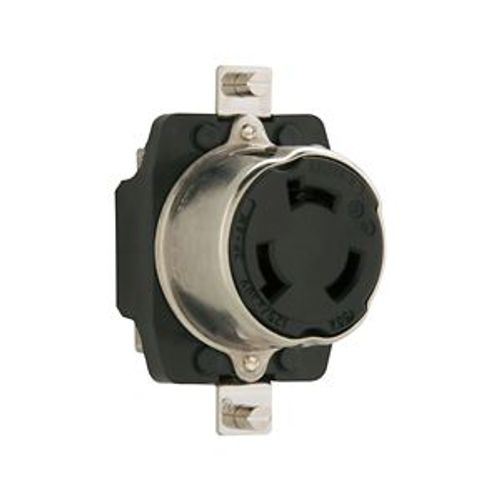 Main product image of Corrosion Resistant Locking Receptacle, #12-6Awg 50A, Marine, 125/250V, Black, 3-Pole, 4-Wire, 63CR69