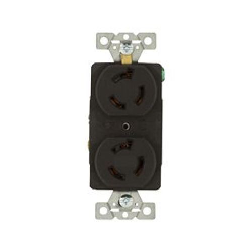 Main product image of Locking Receptacle, #14-10 Awg, 15A, 250V, Orange, Duplex, L6-15, 2-Pole 3-Wire, 6580