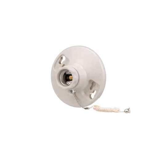 Main product image of Lampholder, 3.25" Box Mounting, Keyless Switch, Pull Chain, #14 -10 Awg, Porcelain, 250V, 660W, 659-SP