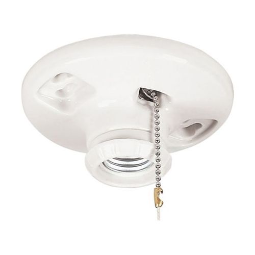 Main product image of Lampholder, 3.25" Box Mounting, Keyless Switch, Pull Chain, #14 -10 Awg, Porcelain, 250V, 660W, 659-SP