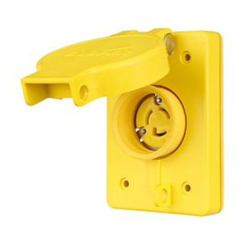 Main product image of Arrow Hart Watertight Locking Receptacle, #18-10 Awg 15A, 277V, Black, L7-15, 2-Pole 3-Wire, 65W34BK