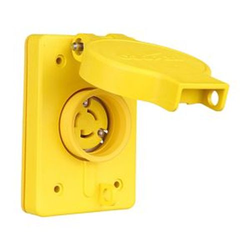 Main product image of Arrow Hart Watertight Locking Receptacle, #18-10 Awg 15A, 277V, Black, L7-15, 2-Pole 3-Wire, 65W34BK