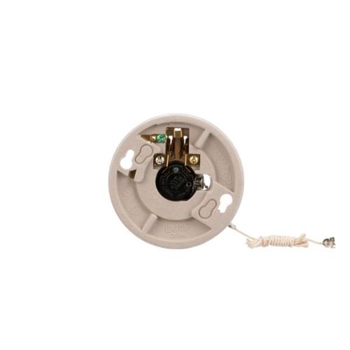 Main product image of Lampholder, 3.25" Box Mounting, Keyless Switch, 3W Outlet, Pull Chain, #14-10 Awg, Porcelain, 667-SP