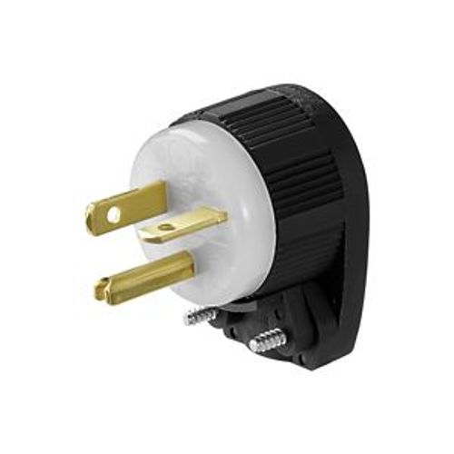 Main product image of Arrow Hart Safety Grip Straight Blade Angled Plug, #18-12 Awg 20A 125V, 2-Pole 3-Wire, 1-1/2", 6765HG