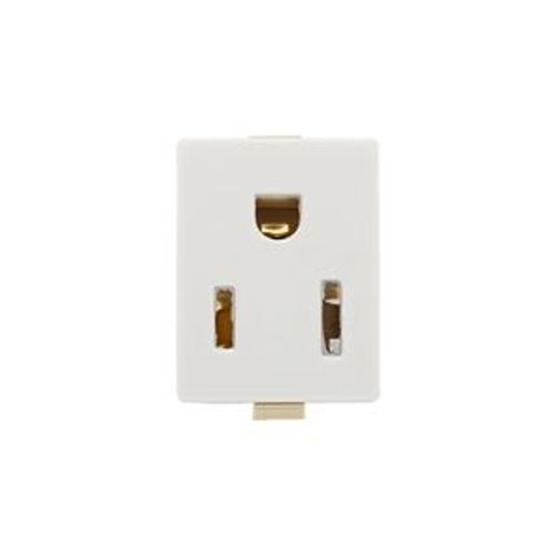 Main product image of Panel Mount/Snap-In Single Receptacle, #14-12 Awg 15A, Snap-In 125V, Quick Connect, 67W-BU