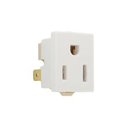 Main product image of Panel Mount/Snap-In Single Receptacle, #14-12 Awg 15A, Snap-In 125V, Quick Connect, 67W-BU