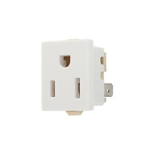 Main product image of Panel Mount/Snap-In Single Receptacle, #14-12 Awg 15A, Snap-In 125V, Quick Connect, 67W-BU
