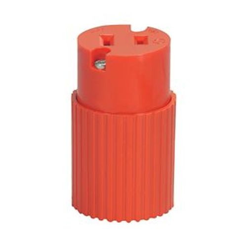 Main product image of Straight Blade Connector, #18-12 Awg 15A 125V, Orange, 1-15R, 2-Pole, 2-Wire, 0.25-0.67", 6882-SP