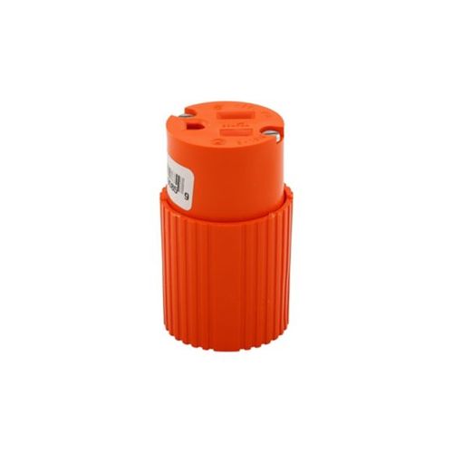 Main product image of Straight Blade Connector, #18-12 Awg, 15A, 125V, Orange, 2-Pole 3-Wire, Grounding, Screw, 0.67", 6887-BOX