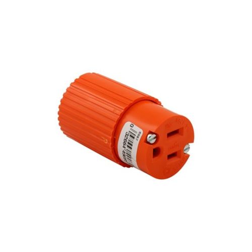 Main product image of Straight Blade Connector, #18-12 Awg, 15A, 125V, Orange, 2-Pole 3-Wire, Grounding, Screw, 0.67", 6887-BOX