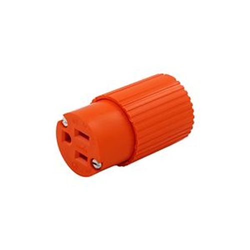 Main product image of Straight Blade Connector, #18-12 Awg, 15A, 125V, Orange, 2-Pole 3-Wire, Grounding, Screw, 0.67", 6887-BOX
