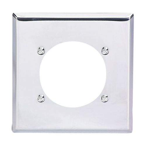 Main product image of Power Outlet And Locking Wallplate, Chrome, 2.47" Hole Cutout, Chrome (Ul), 2-Gang, 69-BOX