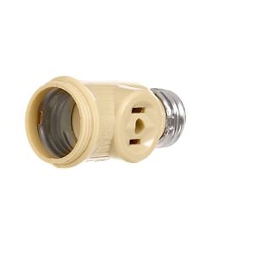 Main product image of 1 Socket To 1 Socket Adapter w/ 2 250W Nema 1-15R Outlets, Keyless Switch, 125V, Ivory, 660W, 715V-BOX