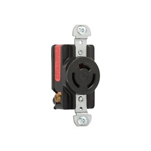 Main product image of Safety Grip Locking Receptacle, #14-8 Awg, 20A, 125/250V, Black, Single, 3-Pole, 3-Wire, 7310B