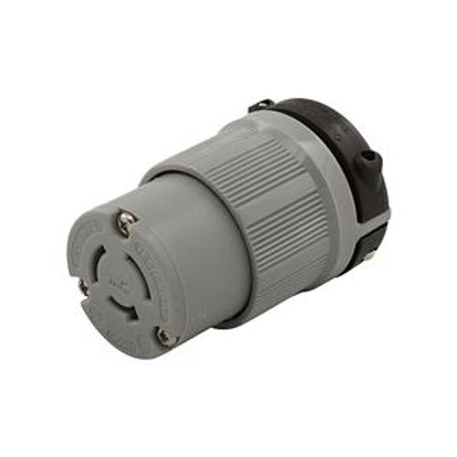 Main product image of Safety Grip Locking Connector, #18-10 Awg, 20A, Industrial, 125/250V, Gray, 3-Pole, 3-Wire, 7314C