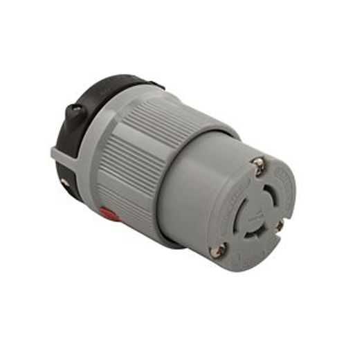Main product image of Safety Grip Locking Connector, #18-10 Awg, 20A, Industrial, 125/250V, Gray, 3-Pole, 3-Wire, 7314C