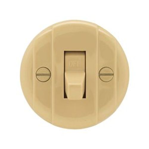Main product image of Standard Grade Switch, Switch, 10A, Wall, 125/250V, Side Wire, Toggle, Ivory, 1-Pole, 735V-BOX