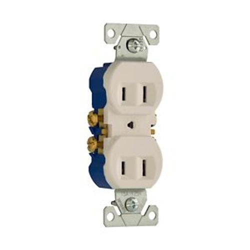 Main product image of Residential Grade Duplex Receptacle, #14-12 Awg 15A, 125V, Side Wire, White, 1-15R, Duplex, 736W-BOX