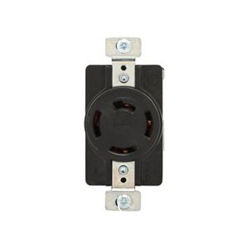 Main product image of Safety Grip Locking Receptacle, #14-8 Awg, 20A, 120/208V, Black, Single, 4-Pole, 4-Wire, 7410B