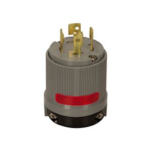 Main product image of Safety Grip Locking Plug, #16-12 Awg, 20A, 120/208V, Back Wiring, Gray, 4-Pole, 4-Wire, 7411C