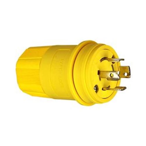 Main product image of Arrow Hart Watertight Locking Plug, #18-10 Awg, 20A, 120/208V, Black, 4-Pole, 4-Wire, 7411PWBK