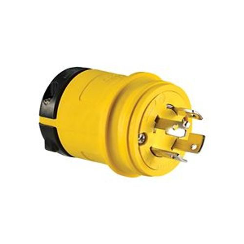 Main product image of Severe Duty Locking Plug, #18-10 Awg, 20A, 120/208V, Yellow, Black, 4-Pole, 4-Wire, 7411PY