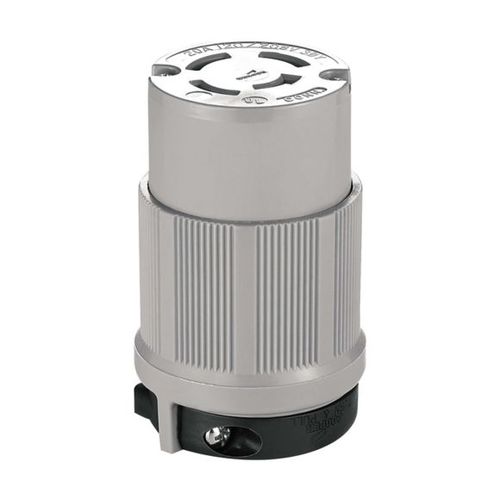 Main product image of Safety Grip Locking Connector, #18-10 Awg, 20A, 120/208V, Gray, Safety Grip, 4-Pole, 4-Wire, 7413C