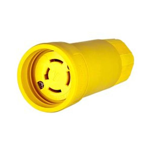 Main product image of Arrow Hart Watertight Locking Connector, #18-10 Awg, 20A, 120/208V, Yellow, 4-Pole, 4-Wire, 7413CW