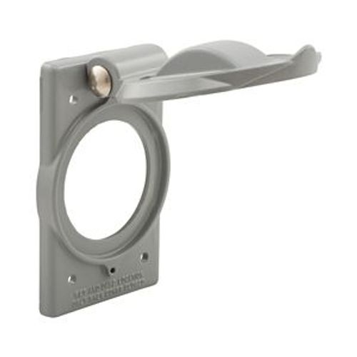 Main product image of Die Cast Aluminum Single Receptacle Cover, Self-Closing, 2.12" Face Dia., Surface Mount, 1-Gang, 7420A