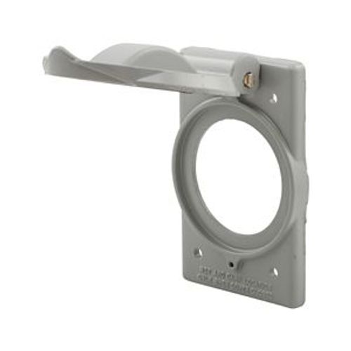 Main product image of Die Cast Aluminum Single Receptacle Cover, Self-Closing, 2.12" Face Dia., Surface Mount, 1-Gang, 7420A