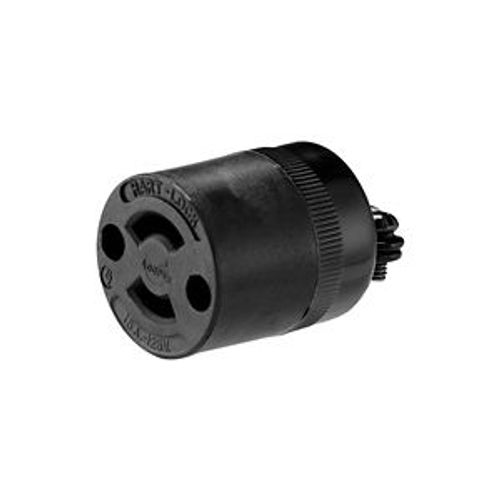 Main product image of Safety Grip Locking Connector, 15A, Industrial, 125V, Black, Auto Grip, Ml1, 2-Pole, 2-Wire, 7464N