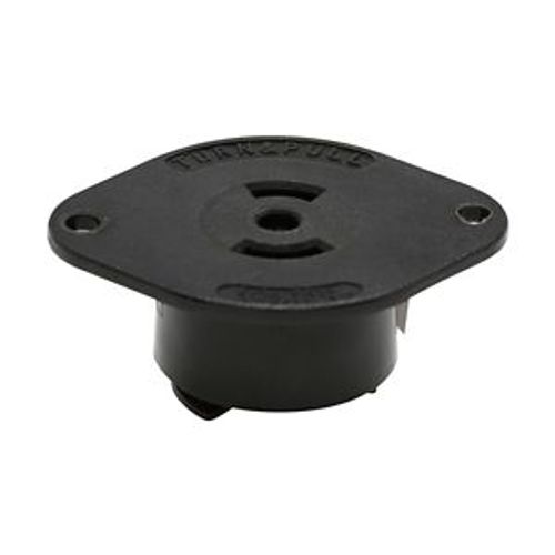 Main product image of Safety Grip Locking Flanged Outlet, #16-12 Awg, 15A, 125/250V, Black, Auto Grip, 3-Pole, 3-Wire, 7487N