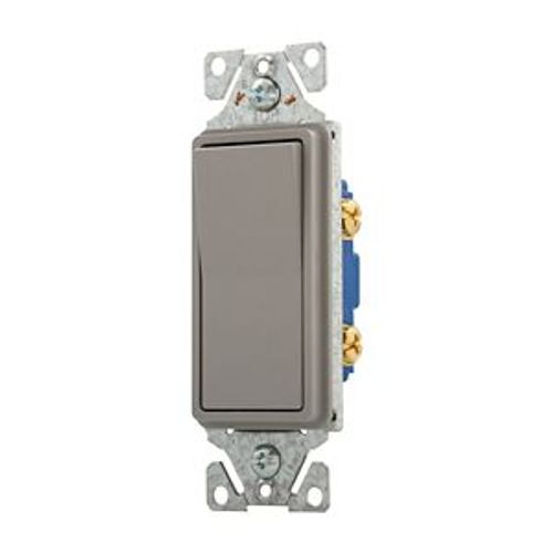 Main product image of Standard Grade Switch, Auto-Grounding #14-12 Awg 15A, 120/277V, Gray, Motor Control, Fan, 1-Pole, 7501-9GY