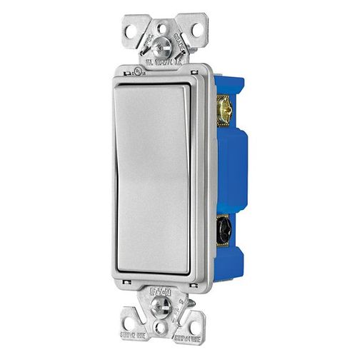 Main product image of Decorator Switch, 15A, 120/277V, Back Push Wiring, Slvr Gran, Four-Way 752759, 7504SG-K-L