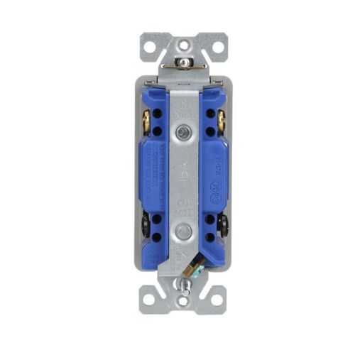 Main product image of Decorator Switch, 15A, 120/277V, Back Push Wiring, Slvr Gran, Four-Way 752759, 7504SG-K-L