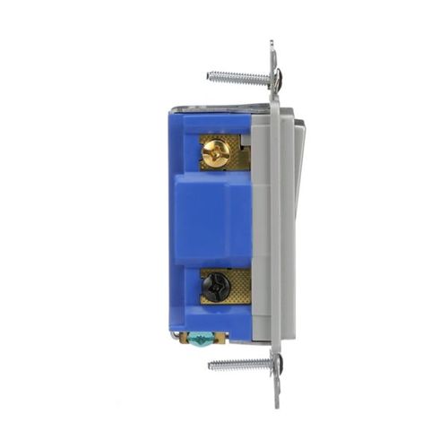 Main product image of Decorator Switch, 15A, 120/277V, Back Push Wiring, Slvr Gran, Four-Way 752759, 7504SG-K-L