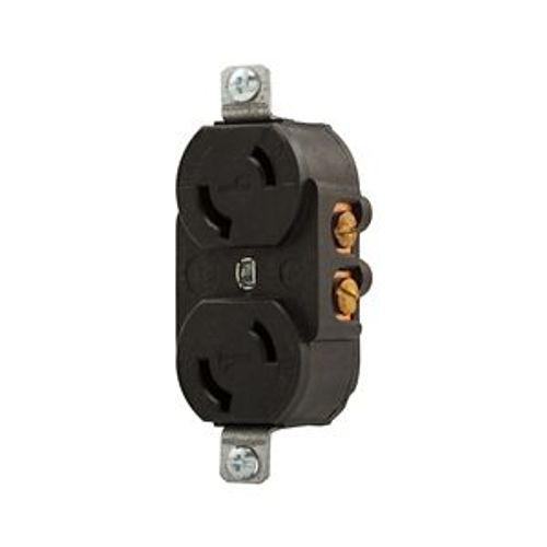 Main product image of Safety Grip Locking Receptacle, #14-10 Awg 15A, 125V, Black, Duplex, L1-15, 2-Pole, 2-Wire, 7540