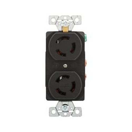 Main product image of Locking Receptacle, #14-10 Awg, 10A, 15A, 125/250V, Black, Duplex, 3-Pole, 3-Wire, 7580