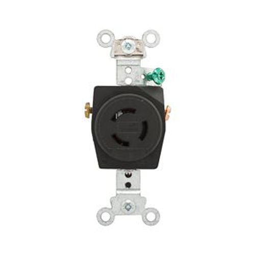 Main product image of Safety Grip Locking Receptacle, #14-10 Awg, 10A, 15A, 125/250V, Black, Single, 3-Pole, 3-Wire, 7582