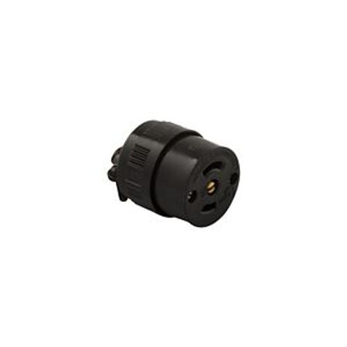 Main product image of Safety Grip Locking Connector, 15A, 125V, Black, Midget, Ml2, 2-Pole, 3-Wire, 0.28 To 0.42 In, 7593