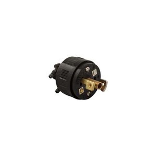 Main product image of Safety Grip Locking Plug, #16-12 Awg, 15A, 125V, Black, Midget, Ml2, 2-Pole 3-Wire, Phenolic, 7594