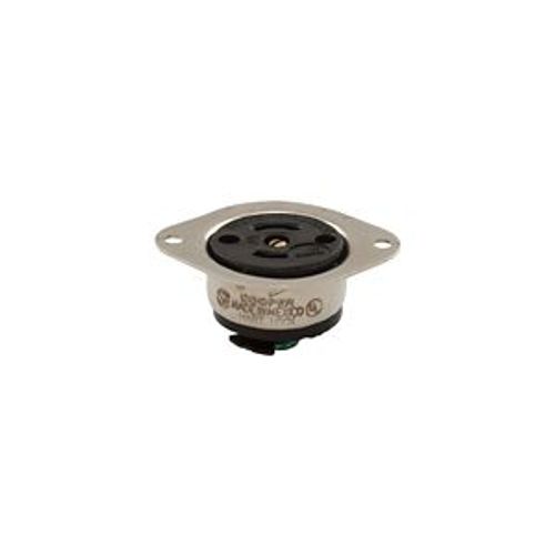 Main product image of Safety Grip Locking Flanged Outlet, #16-12 Awg, 15A, 125V, Black, Midget, Ml2, 2-Pole, 3-Wire, 7596
