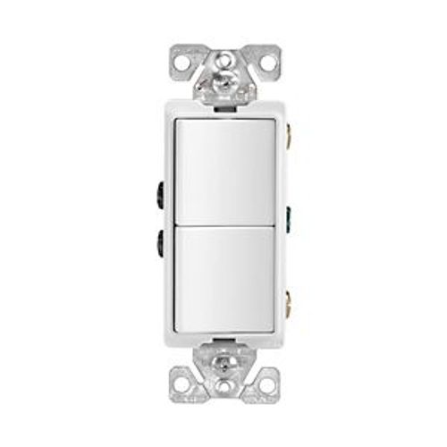 Main product image of Commercial Grade Combination Switch, Decorator, 15A, Residential, 125V, Single Pole, Duplex, 7728W-BOX