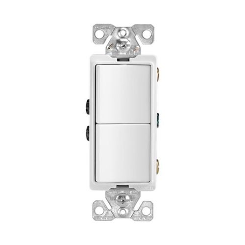 Main product image of Commercial Combo Switch, Auto-Grnd, #14-#12 Awg 15A, Resi, 120/277V, Rocker, White, 7728W-SP
