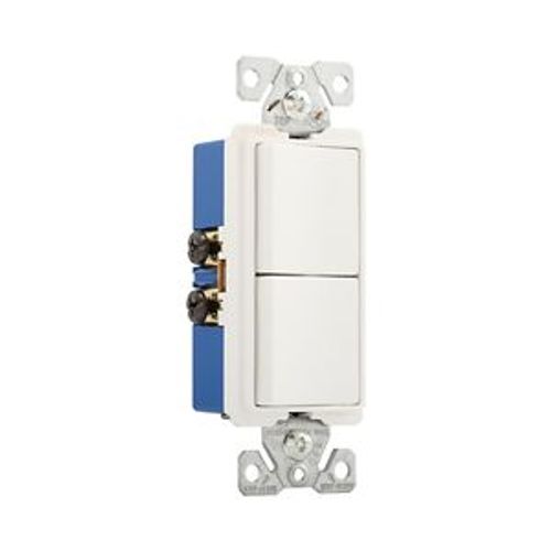 Main product image of Commercial Combo Switch, Auto-Grnd, #14-#12 Awg 15A, Resi, 120/277V, Rocker, White, 7732W-BOX