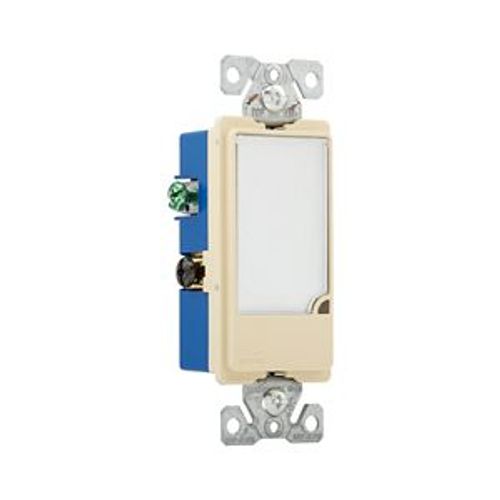 Main product image of Full Led Nightlight, Dimmable, #14-12 Awg, 15A, Flush Mount 120V, Back/Side Wiring, Light Almond, 7737LA-BOX